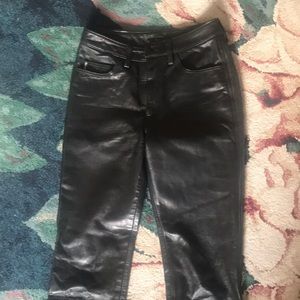 Guess real leather pants